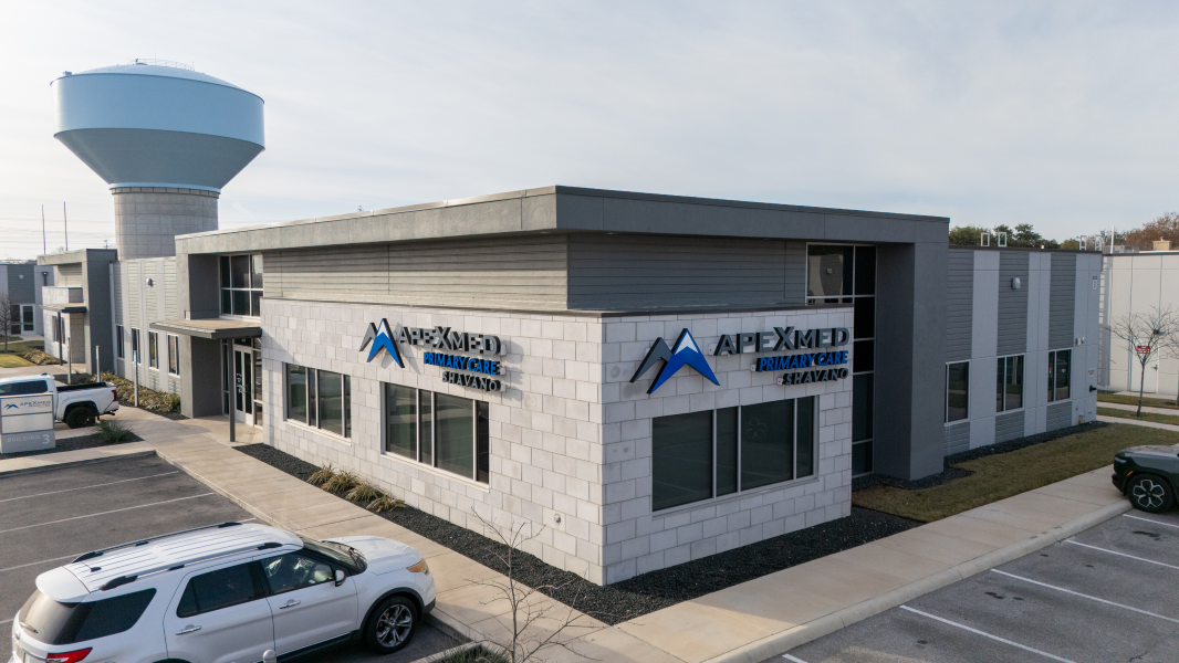 ApexMed Primary Care Clinic Shavano Building Exterior with Sign